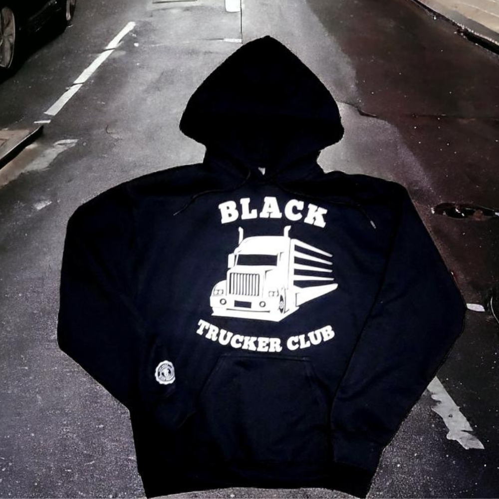 Black Trucker Club Hoodie